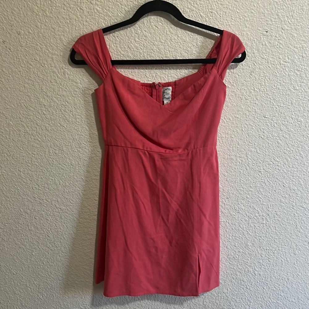 Mini coral pink dress